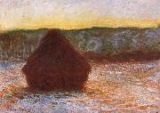 Claude Monet Grainstack,Thaw,Sunset Germany oil painting artist